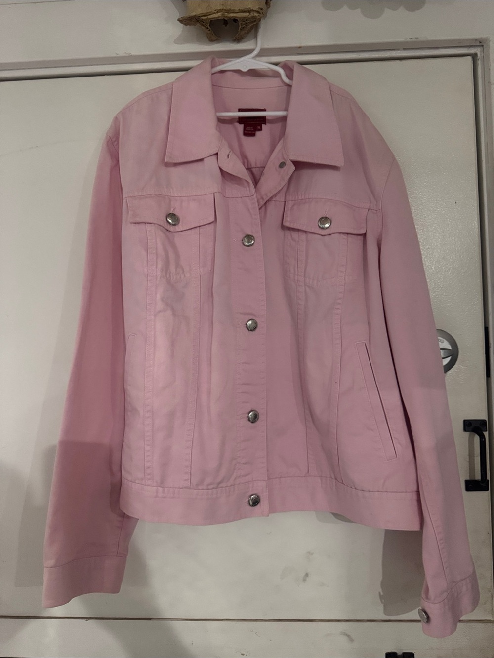 Chaps Light Pink Denim Trucker Jacket